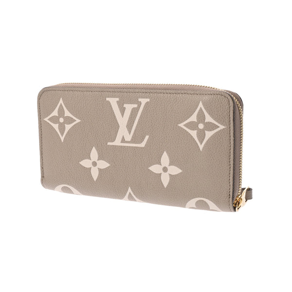 LOUIS VUITTON ルイヴィトン モノグラムアンプラント ジッピーウォレット トゥルトレール/クレーム M69794 レディース レザー 長財布 Aランク 中古 銀蔵