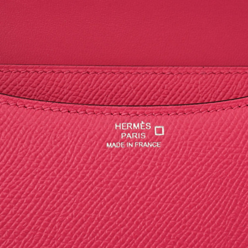 HERMES エルメス コンスタンス3 ミニ 18 ローズメキシコ Z刻印(2021年頃) レディース ヴォーエプソン アリゲーターリセ ショルダーバッグ 新同 中古 銀蔵