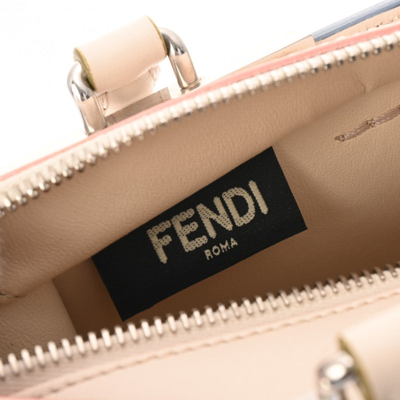 FENDI フェンディ ミニトロワジュール ホワイト 8BH333 レディース レザー ハンドバッグ ABランク 中古 銀蔵