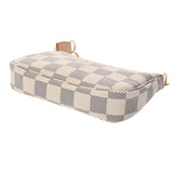 LOUIS VUITTON ルイヴィトン ダミエアズール ミニ ポシェット アクセソワール ホワイト N58010 レディース ダミエアズールキャンバス アクセサリーポーチ Aランク 中古 銀蔵
