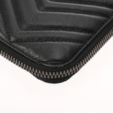 GUCCI グッチ GGマーモント ダブルG Vステッチ ドキュメントケース ブラック 523397 メンズ レザー クラッチバッグ ABランク 中古 銀蔵