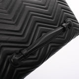GUCCI グッチ GGマーモント ダブルG Vステッチ ドキュメントケース ブラック 523397 メンズ レザー クラッチバッグ ABランク 中古 銀蔵