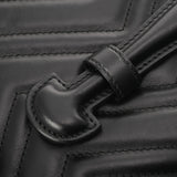 GUCCI グッチ GGマーモント ダブルG Vステッチ ドキュメントケース ブラック 523397 メンズ レザー クラッチバッグ ABランク 中古 銀蔵
