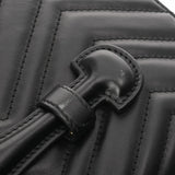GUCCI グッチ GGマーモント ダブルG Vステッチ ドキュメントケース ブラック 523397 メンズ レザー クラッチバッグ ABランク 中古 銀蔵