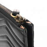 GUCCI グッチ GGマーモント ダブルG Vステッチ ドキュメントケース ブラック 523397 メンズ レザー クラッチバッグ ABランク 中古 銀蔵