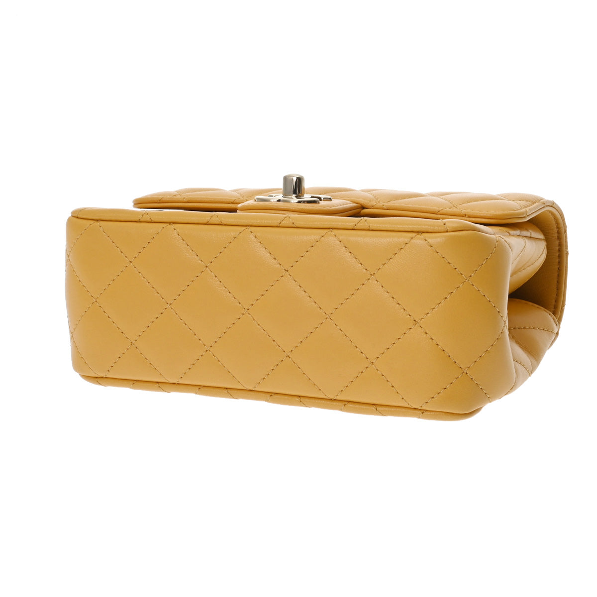 シャネル トップハンドル ミニフラップバッグ 42976 イエロー