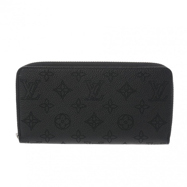 LOUIS VUITTON ルイヴィトン モノグラムマヒナ ジッピーウォレット ノワール M61867 レディース マヒナレザー 長財布 Aランク 中古 銀蔵