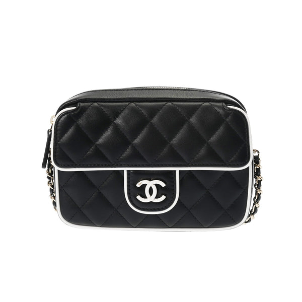 CHANEL シャネル マトラッセ ミニチェーンショルダー 25SSモデル ブラック AS2496 レディース ラムスキン ショルダーバッグ 新同 中古 銀蔵