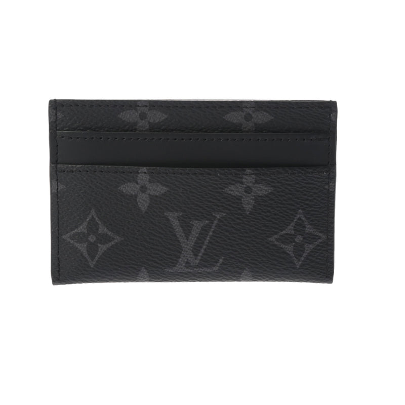 LOUIS VUITTON ルイヴィトン モノグラムエクリプス ポルトカルトダブル 黒/グレー M62170 メンズ モノグラムキャンバス カードケース Aランク 中古 銀蔵