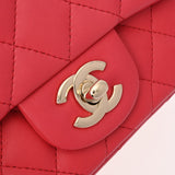CHANEL シャネル マトラッセ ミニチェーンショルダー 17cm ピンク レディース ラムスキン ショルダーバッグ Aランク 中古 銀蔵