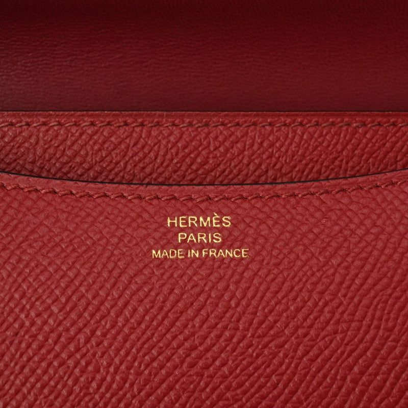 HERMES エルメス コンスタンス3 ミニ 18 ルージュグレナ C刻印(2018年頃) レディース ヴォーエプソン ショルダーバッグ Bランク 中古 銀蔵