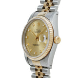 ロレックス デイトジャスト 10Pダイヤ 16233G L番(1989年頃製造) シャンパン/ダイヤモンド メンズ 腕時計 自動巻き 中古 銀蔵