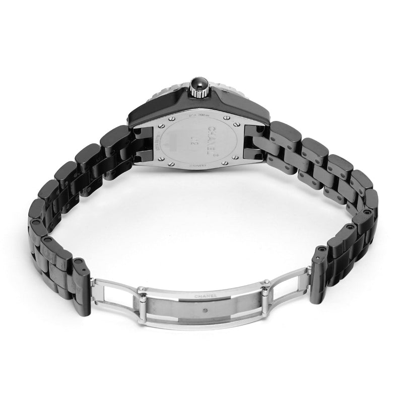 シャネル J12 33mm 12Pダイヤ H1625 ブラック/ダイヤモンド レディース 腕時計 クォーツ 中古 銀蔵