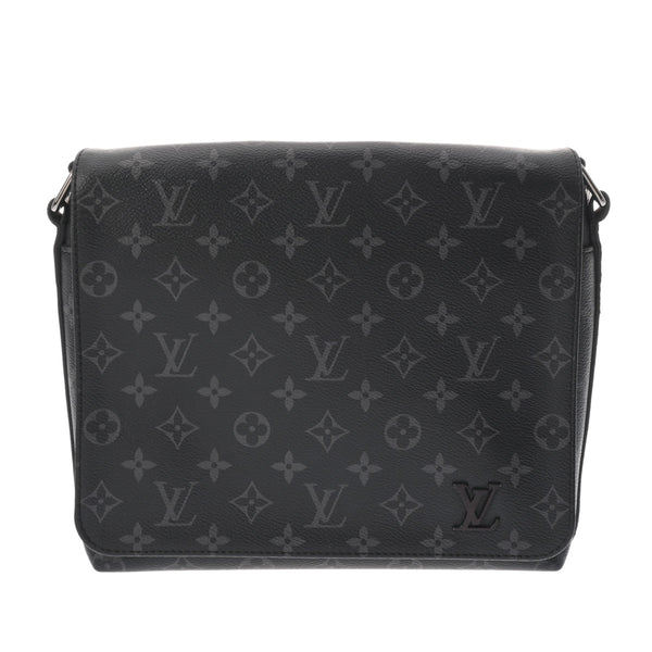 LOUIS VUITTON ルイヴィトン モノグラムエクリプス ディストリクト PM NV2 黒/グレー M45272 メンズ モノグラムエクリプスキャンバス ショルダーバッグ Bランク 中古 銀蔵