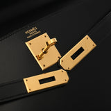 HERMES エルメス ケリー 32 内縫い 2WAY ブラック □A刻印(1997年頃) レディース ボックスカーフ ハンドバッグ ABランク 中古 銀蔵