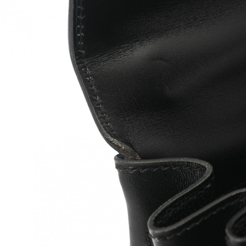 HERMES エルメス ケリー 32 内縫い 2WAY ブラック □A刻印(1997年頃) レディース ボックスカーフ ハンドバッグ ABランク 中古 銀蔵