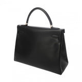 HERMES エルメス ケリー 32 内縫い 2WAY ブラック □A刻印(1997年頃) レディース ボックスカーフ ハンドバッグ ABランク 中古 銀蔵