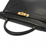 HERMES エルメス ケリー 32 内縫い 2WAY ブラック □A刻印(1997年頃) レディース ボックスカーフ ハンドバッグ ABランク 中古 銀蔵