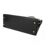 HERMES エルメス ケリー 32 内縫い 2WAY ブラック □A刻印(1997年頃) レディース ボックスカーフ ハンドバッグ ABランク 中古 銀蔵