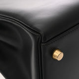 HERMES エルメス ケリー 32 内縫い 2WAY ブラック □A刻印(1997年頃) レディース ボックスカーフ ハンドバッグ ABランク 中古 銀蔵