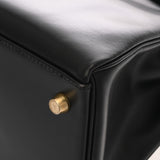 HERMES エルメス ケリー 32 内縫い 2WAY ブラック □A刻印(1997年頃) レディース ボックスカーフ ハンドバッグ ABランク 中古 銀蔵