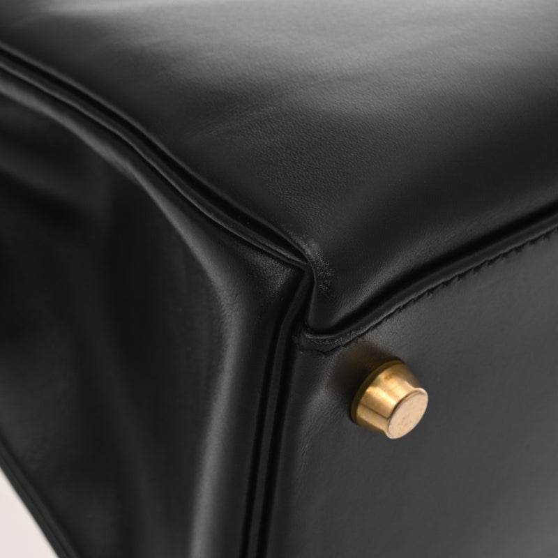 HERMES エルメス ケリー 32 内縫い 2WAY ブラック □A刻印(1997年頃) レディース ボックスカーフ ハンドバッグ ABランク 中古 銀蔵