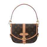 LOUIS VUITTON ルイヴィトン モノグラム ソミュール BB ブラウン M46740 レディース モノグラムキャンバス 2WAYバッグ Aランク 中古 銀蔵