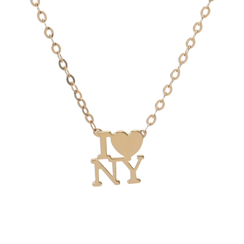 TIFFANY&Co. ティファニー I LOVE NY レディース K18イエローゴールド YG ネックレス Aランク 中古 銀蔵