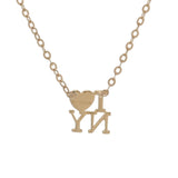 TIFFANY&Co. ティファニー I LOVE NY レディース K18イエローゴールド YG ネックレス Aランク 中古 銀蔵