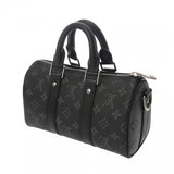 LOUIS VUITTON ルイヴィトン モノグラムエクリプス キーポル バンドリエール 25 2WAY ブラック/グレー M46271 メンズ モノグラムキャンバス ハンドバッグ Aランク 中古 銀蔵