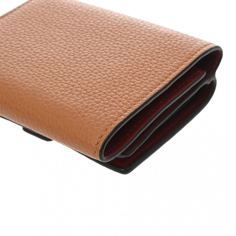 LOEWE ロエベ トライフォールド ウォレット ブラウン レディース レザー 三つ折り財布 ABランク 中古 銀蔵