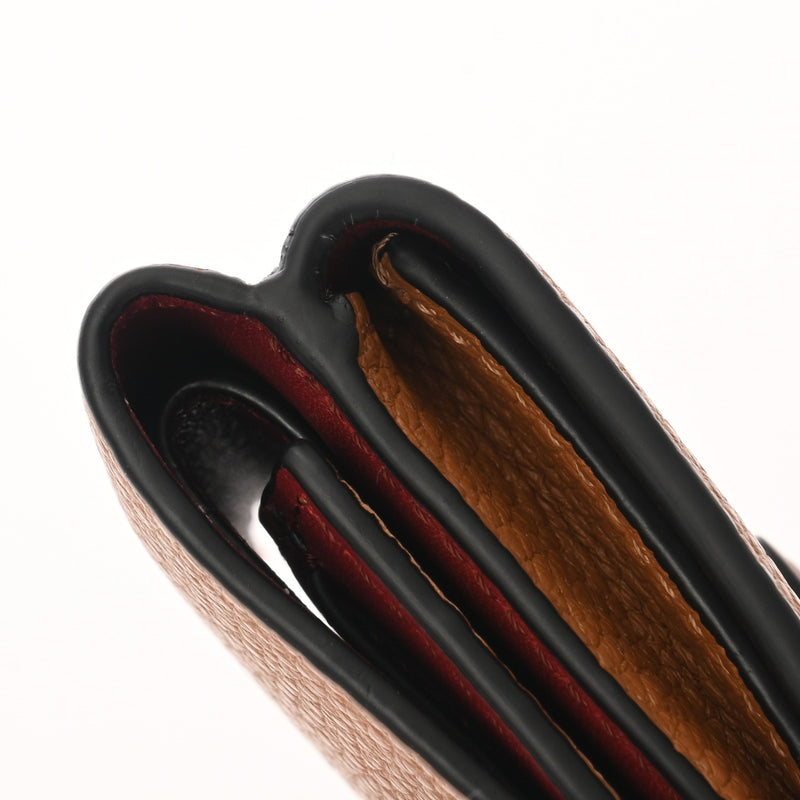 LOEWE ロエベ トライフォールド ウォレット ブラウン レディース レザー 三つ折り財布 ABランク 中古 銀蔵