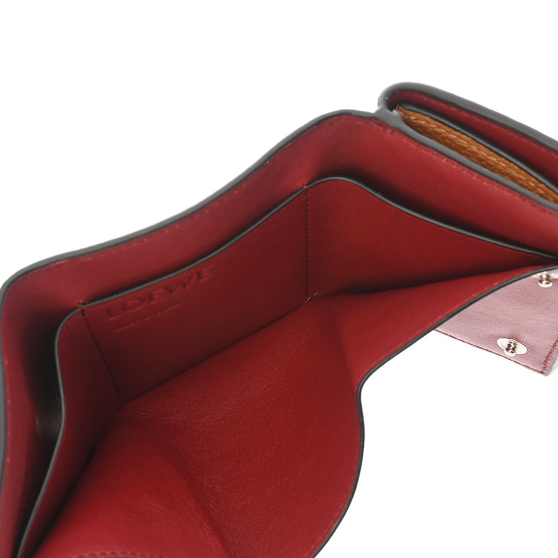 ロエベ トライフォールド ウォレット ブラウン レディース