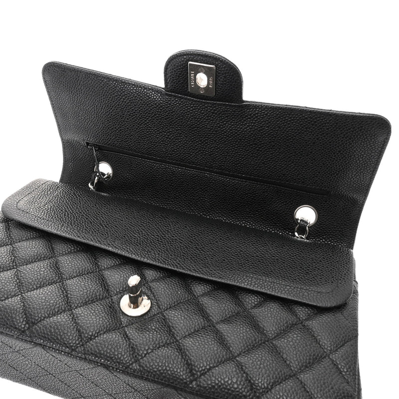 CHANEL シャネル マトラッセ 11.12 クラシック ハンドバッグ 25cm ブラック A01112 レディース キャビアスキン ショルダーバッグ Aランク 中古 銀蔵