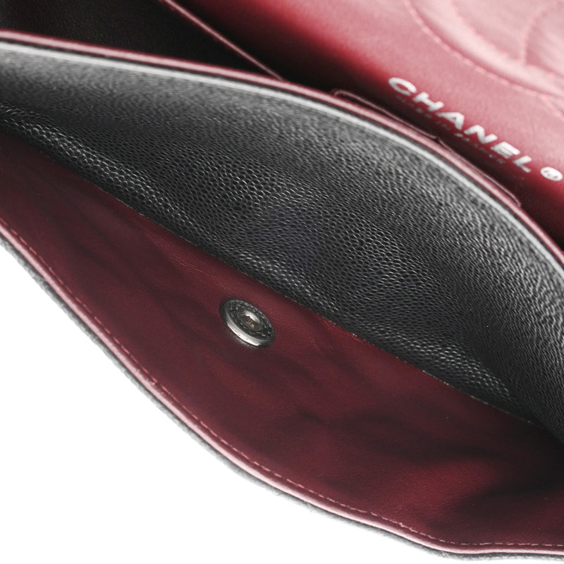 CHANEL シャネル マトラッセ 11.12 クラシック ハンドバッグ 25cm ブラック A01112 レディース キャビアスキン ショルダーバッグ Aランク 中古 銀蔵