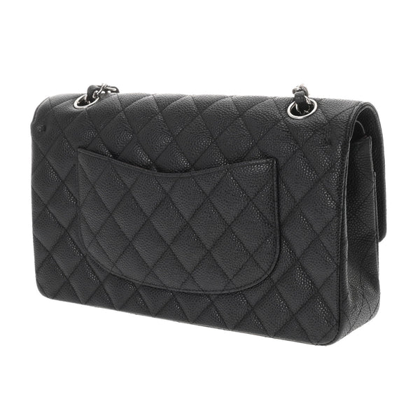 CHANEL シャネル マトラッセ 11.12 クラシック ハンドバッグ 25cm ブラック A01112 レディース キャビアスキン ショルダーバッグ Aランク 中古 銀蔵