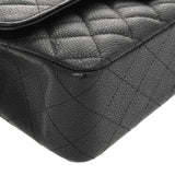 CHANEL シャネル マトラッセ 11.12 クラシック ハンドバッグ 25cm ブラック A01112 レディース キャビアスキン ショルダーバッグ Aランク 中古 銀蔵