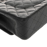 CHANEL シャネル マトラッセ 11.12 クラシック ハンドバッグ 25cm ブラック A01112 レディース キャビアスキン ショルダーバッグ Aランク 中古 銀蔵