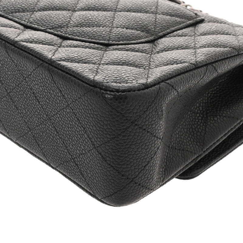 CHANEL シャネル マトラッセ 11.12 クラシック ハンドバッグ 25cm ブラック A01112 レディース キャビアスキン ショルダーバッグ Aランク 中古 銀蔵