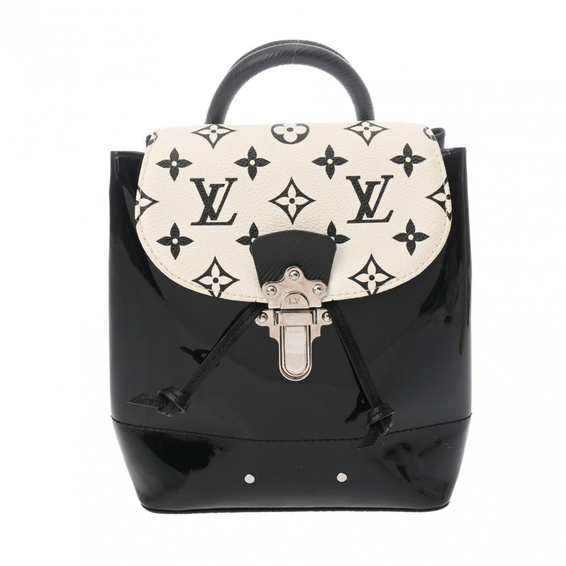 LOUIS VUITTON ルイヴィトン モノグラム ホットスプリング MINI ブラック/ホワイト M53637 レディース モノグラムヴェルニ リュック・デイパック ABランク 中古 銀蔵