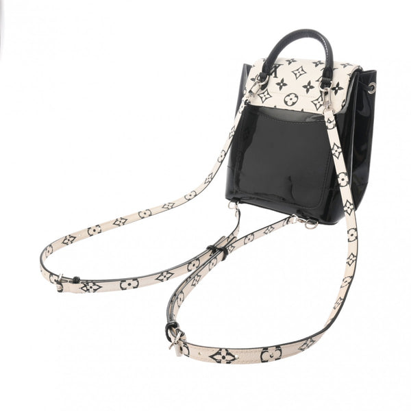 LOUIS VUITTON ルイヴィトン モノグラム ホットスプリング MINI ブラック/ホワイト M53637 レディース モノグラムヴェルニ リュック・デイパック ABランク 中古 銀蔵