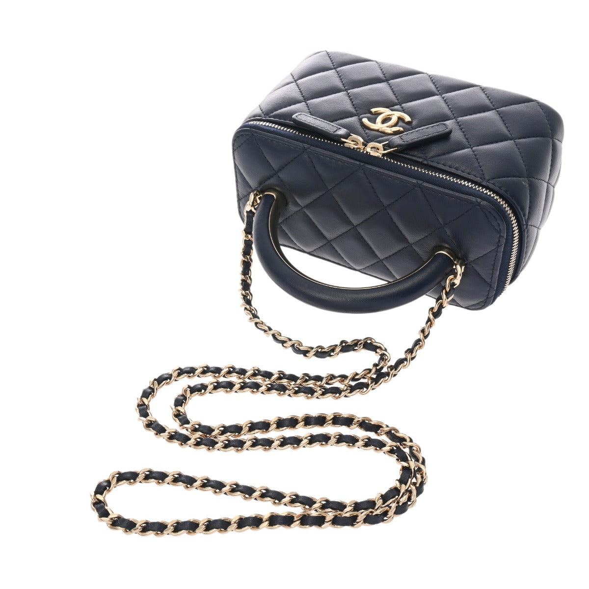 中古 シャネル CHANEL AP2682 ランダムシリアル レディース ショルダーバッグ マトラッセ ネイビー ラムスキン CHANEL - 中古 シャネル CHANEL AP2682 ランダムシリアル レディース