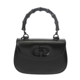 GUCCI グッチ バンブー トップハンドルバッグ 1947 100DP ブラック 675797 レディース レザー ハンドバッグ Aランク 中古 銀蔵