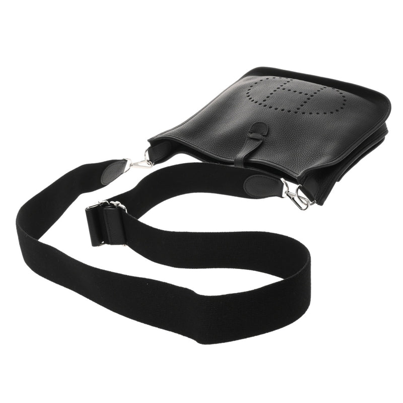 HERMES エルメス エヴリン3 PM ブラック U刻印(2022年頃) ユニセックス トリヨンクレマンス ショルダーバッグ 新同 中古 銀蔵