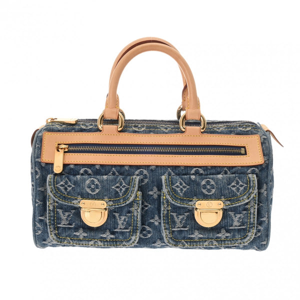 LOUIS VUITTON ルイヴィトン モノグラムデニム ネオスピーディ ブルー M95019 レディース デニム ハンドバッグ Aランク 中古 銀蔵