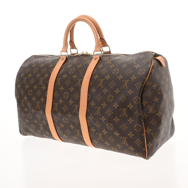 LOUIS VUITTON ルイヴィトン モノグラム キーポル 50 ブラウン M41426 ユニセックス モノグラムキャンバス ボストンバッグ Aランク 中古 銀蔵