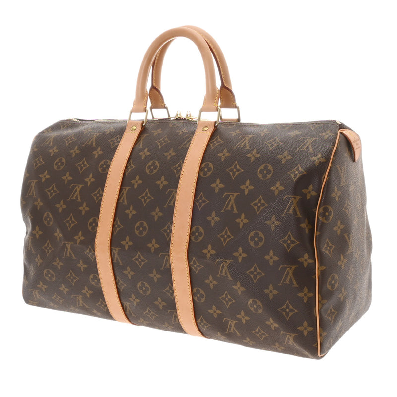 LOUIS VUITTON ルイヴィトン モノグラム キーポル 45 ブラウン M41428 ユニセックス モノグラムキャンバス ボストンバッグ ABランク 中古 銀蔵