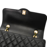CHANEL シャネル マトラッセ シングルフラップ チェーンショルダー ブラック/カーキ A69900 レディース ラムスキン ショルダーバッグ Aランク 中古 銀蔵