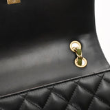 CHANEL シャネル マトラッセ シングルフラップ チェーンショルダー ブラック/カーキ A69900 レディース ラムスキン ショルダーバッグ Aランク 中古 銀蔵