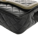 CHANEL シャネル マトラッセ シングルフラップ チェーンショルダー ブラック/カーキ A69900 レディース ラムスキン ショルダーバッグ Aランク 中古 銀蔵